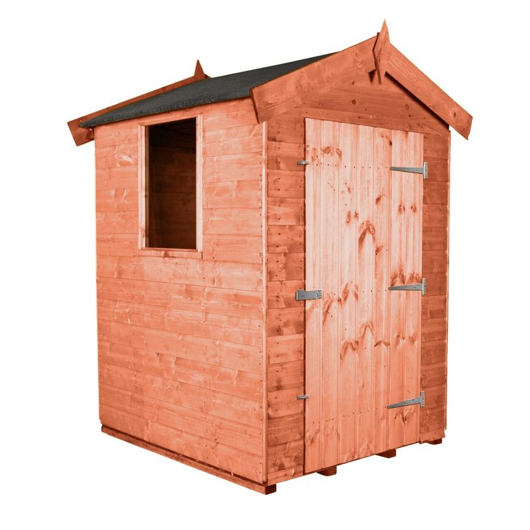 Mersey T&G Apex Shed 4×4 with a right end door